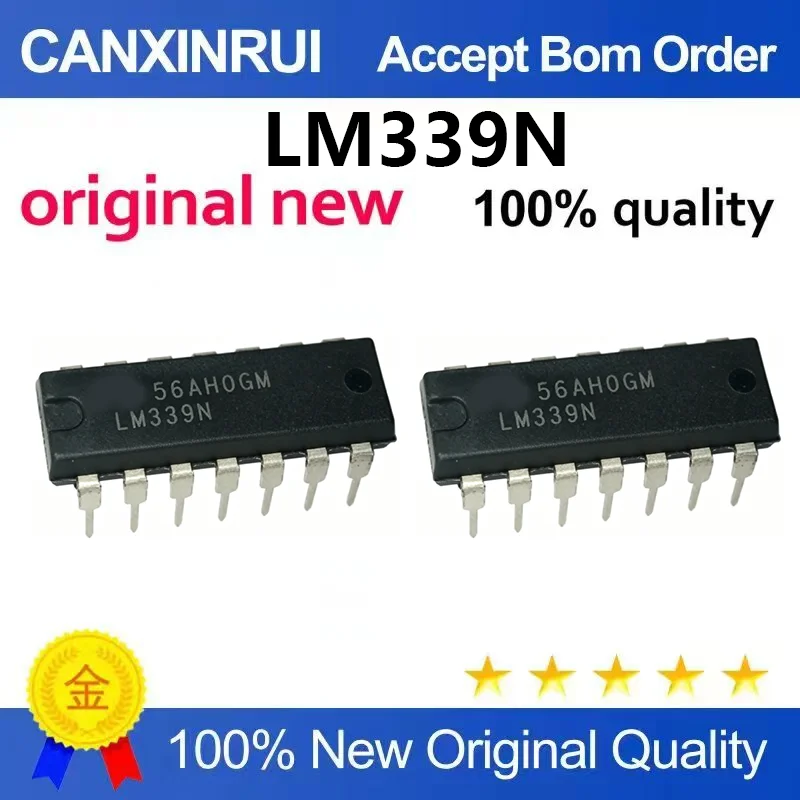 （5pcs-100pcs）New domestic LM339 LM339N DIP14 four channel high-precision voltage comparator chip IC direct insertion