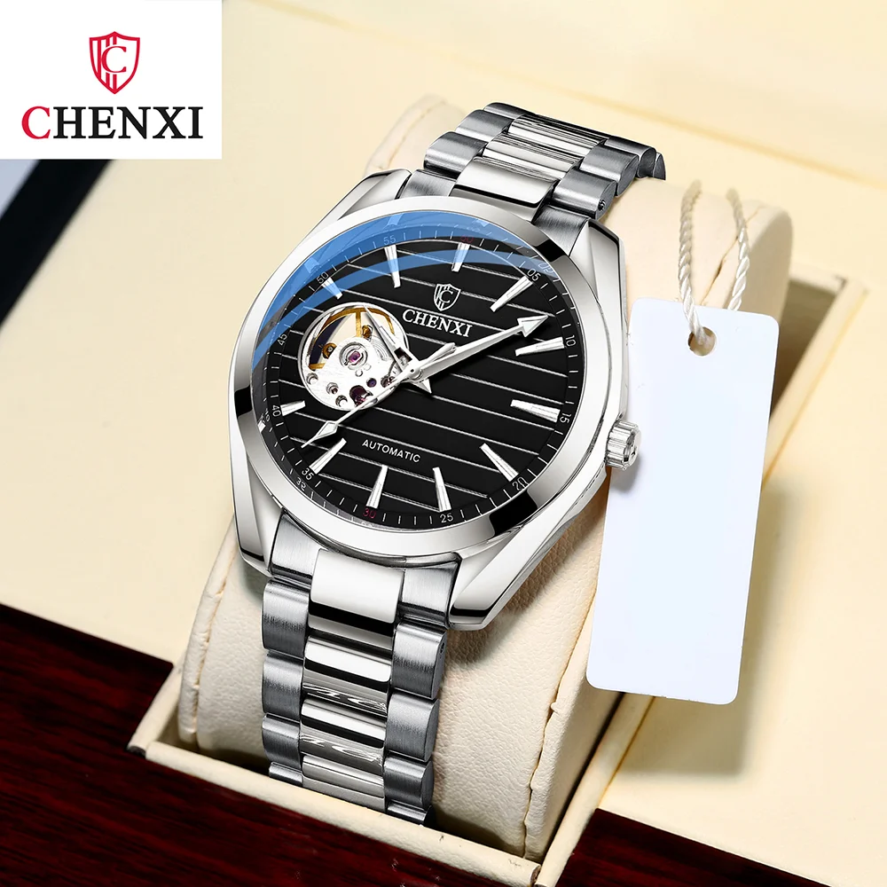 

Men's Mechanical Watches Automatic Movement Original Business Luxury Watch Man 30M Waterproof Skeleton Wristwatches