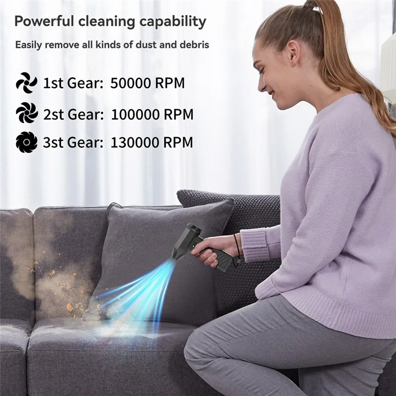 

T19C Mini Turbo Jet Fan USB перезаряжаемый многофункциональный 130000 об/мин высокой мощности бесщеточный электрический автомобильный воздуходувка