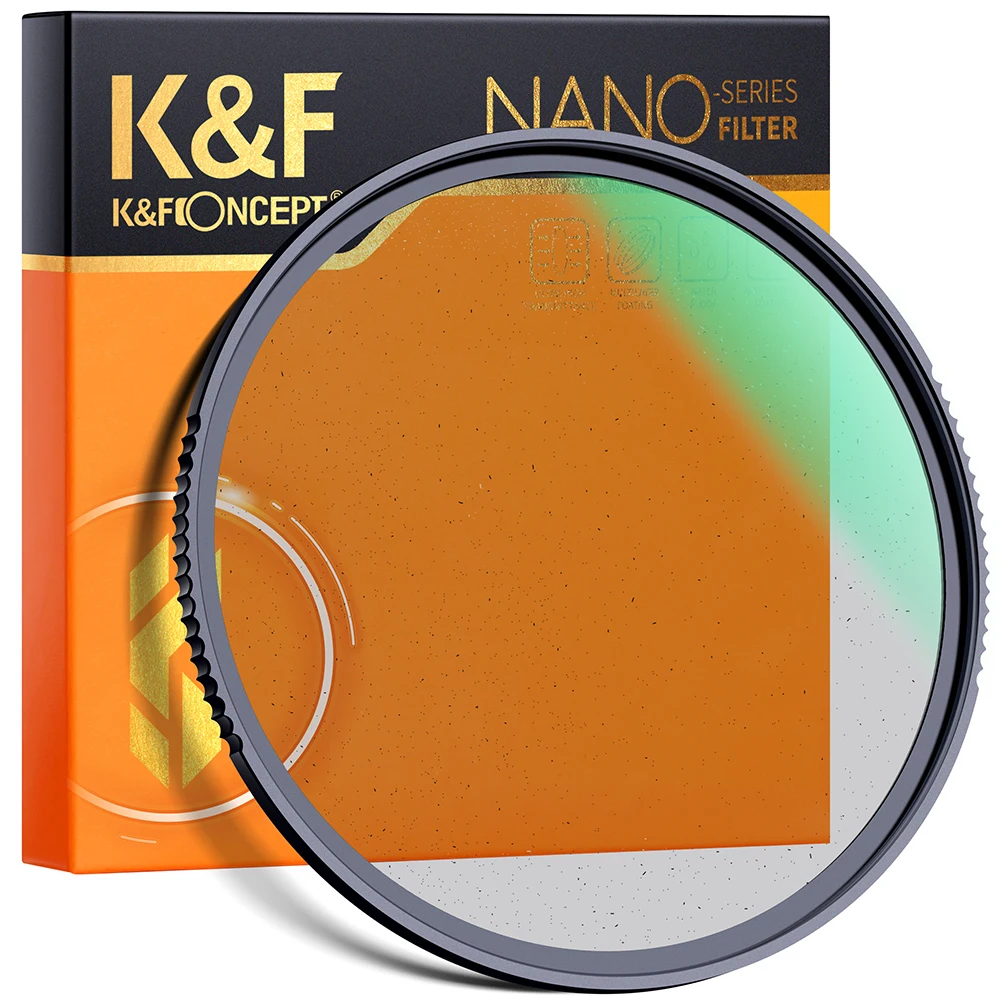 

K & F Concept 58 мм 67 мм 82 мм Nano X Черный Туман 1/4 фильтр для объектива камеры с устойчивым к царапинам зеленым покрытием мечта кинематографический эффект