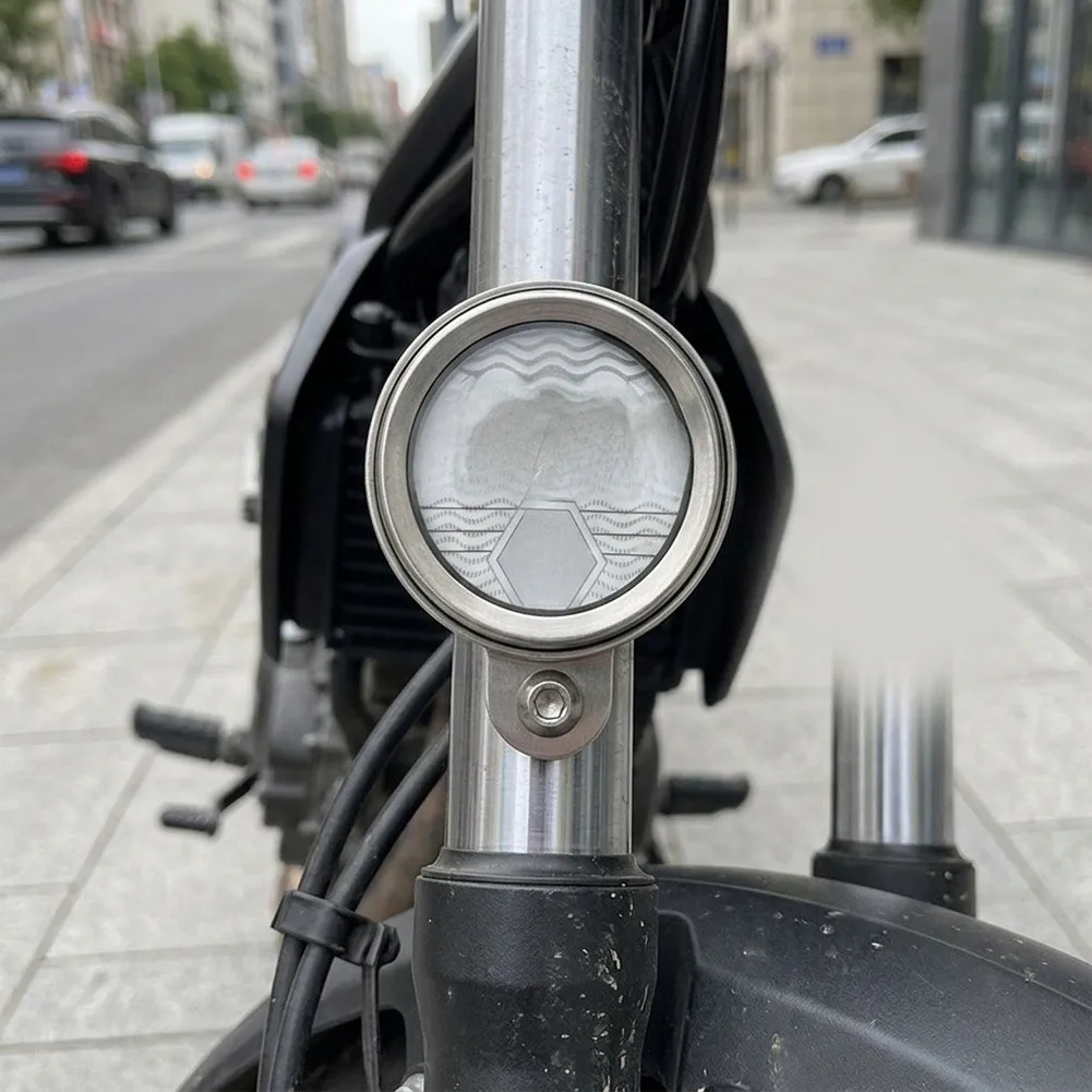 Motorcycle Tax Disc Holder Featuring Stainless Steel Material and Enclosed Design to Shield Official Tax Documentation Outdoors