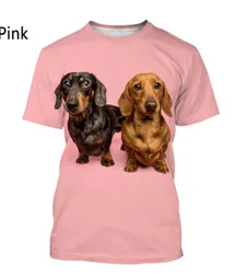 2023 Men's/Women's Casual Cute Dog T-Shirt Breathable 3D T-Shirt