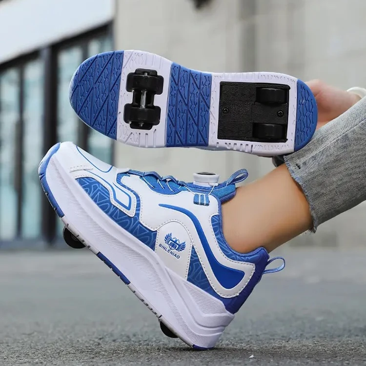 

Кроссовки-ролики для мальчиков и девочек, роликовые кроссовки для катания на улице, паркур-кроссовки со съемными колесами, размеры 29-40, детские ролики