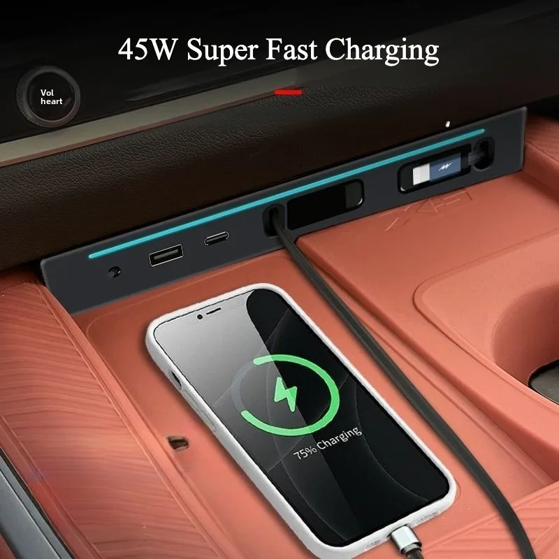 For BMW X5 G05 2022‑2026 Center Console Multi‑Function Expansion Dock Super Fast Charger Car Modification Accessories