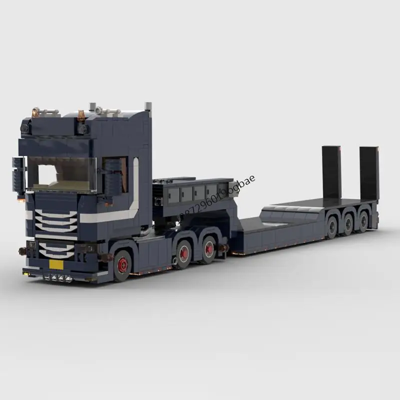 New 1440Pcs Engineering R620 Dieplader Heavy Duty Truck Trailer Tower Head Technology Creative Ideas Kid Toy Gift Custom Puzzles