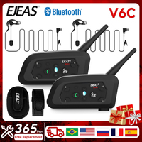 EJEAS V6C PRO+ Referee Intercom Headset Professional Football Coach Full Duplex Bluetooth Headphone Waterproof IP67 Communicator