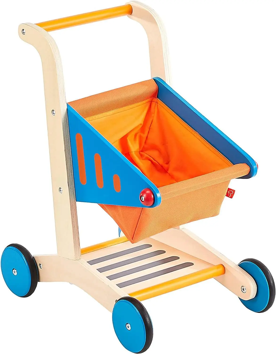 

Wooden Shopping Cart Pretend Play Toy for Kids, Sturdy Grocery Cart Toy