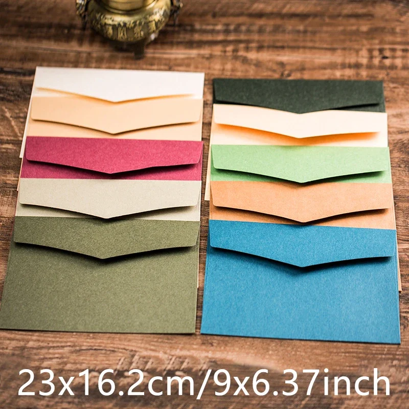 30pcs Envelope 23x16.2cm Small Business Supplies 200g Paper Kraft Postcard Message Packaging Invitation Wedding Stationery