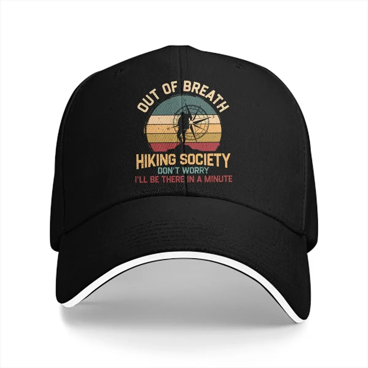 Summer Cap Sun Visor Out of Breath Hiking Society Hip Hop Caps Hiking Cowboy Hat Peaked Hats