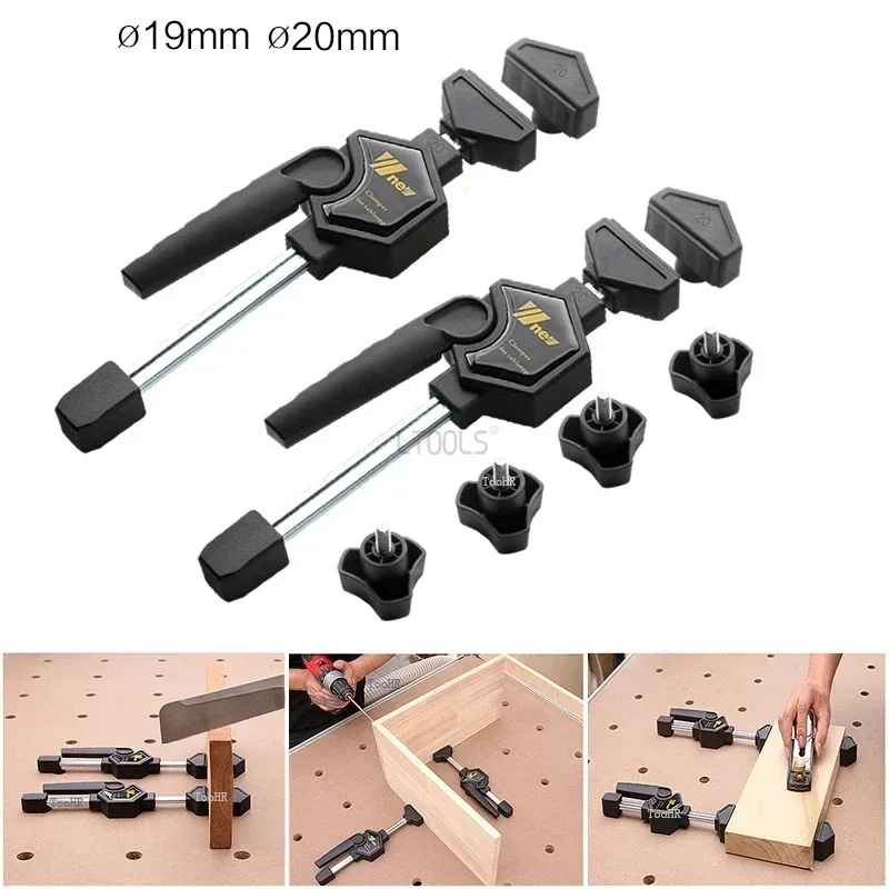 

Отверстие для деревообработки 19 мм/20 мм, приспособление для рабочего стола, регулируемая рама, крепление верстака, вспомогательные Зажимные инструменты, быстроразъемный зажим