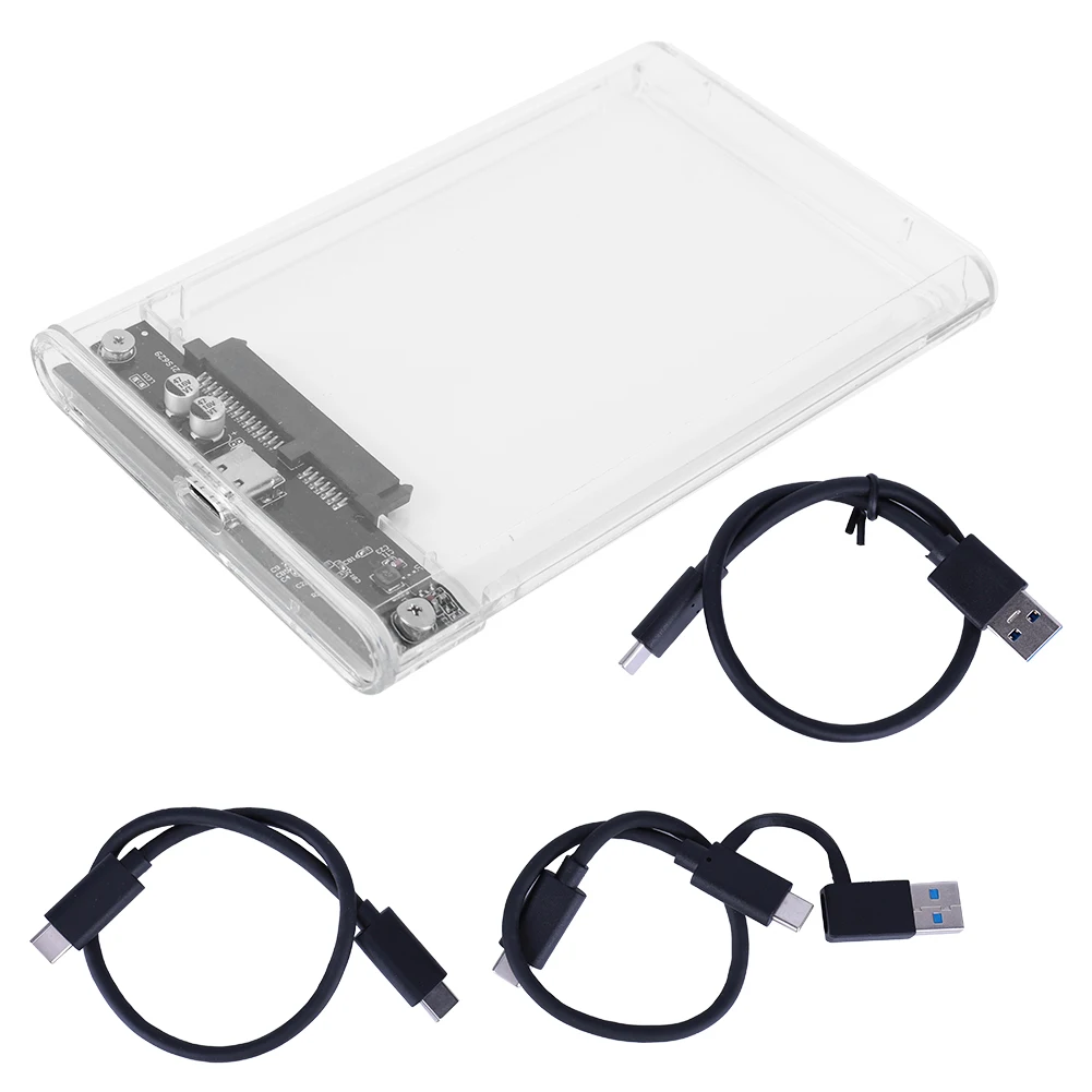 USB 3.1/Type C حاوية القرص الصلب الخارجي تدعم UASP كابل SSD المحمول متضمن لـ 2.5 بوصة 7 مم 9.5 مم SATA HDD SSD