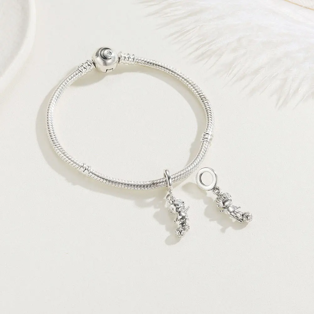 925 كرة القدم الفضية سحر الرياضة البرازيل الأرجنتين نجم كرة القدم رقم. 10 خرز جيرسي مناسب للسوار الأصلي هدية مجوهرات DIY