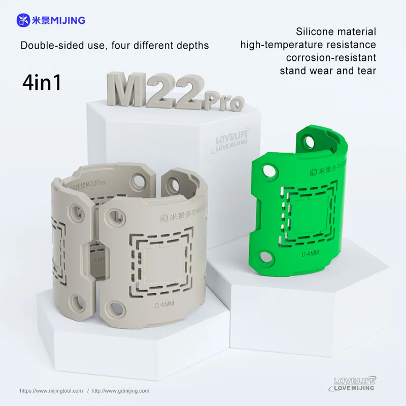 MIJING-almohadilla magnética multifuncional M22PRO 4 en 1, almohadilla de silicona resistente al calor, doble cara, 0,3, 0,4, 0,7, 0,8mm, ranura personalizada