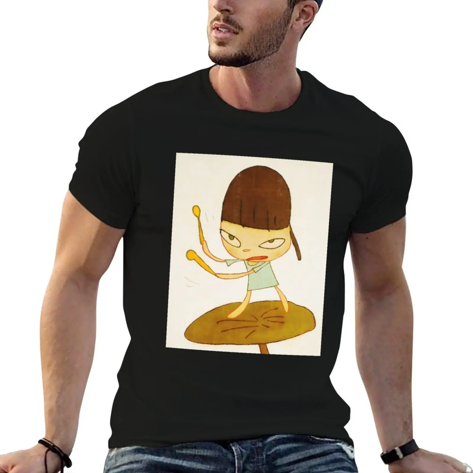 

prints pop man shirt T-Shirt graphic Japanese, art man with shirts shirts t t t summer Nara Art Yoshimoto