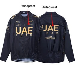 New Gold Windproof Cycling Clothing UAE Team Cycling Jersey Men Mtb Road Bike Maillot Ropa Ciclismo Breathable Bicycle tShirt
