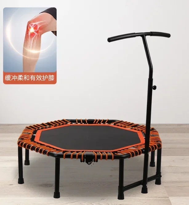 

High Specification Professional Gym Home Indoor Mini Fitness Adults Sports Hexagon Trampoline with Handrail for Children Sales