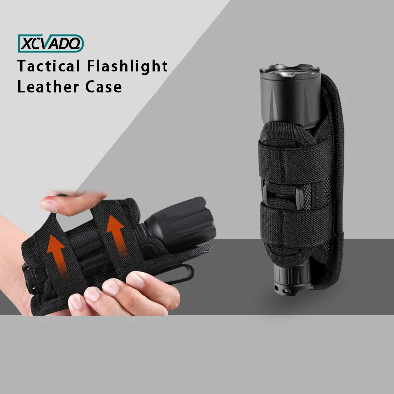 1pcs Tactical Flashlight Holster Pouch for Duty Belt Police Safety Belt Carrying Case Flashlight Carry Bag for Law Enforcement