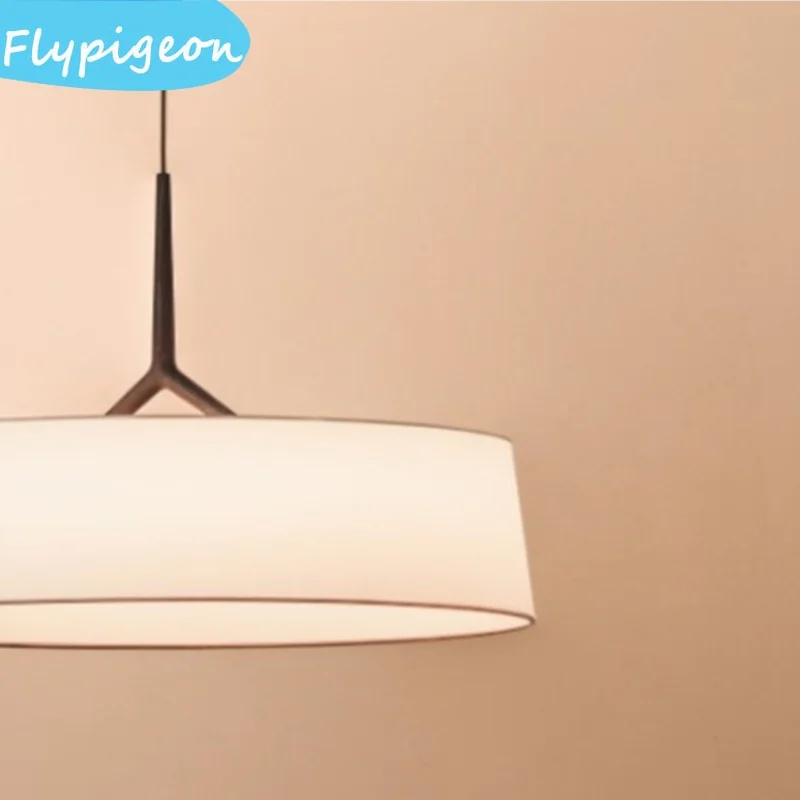 الشمال الحديثة LED النسيج قلادة ضوء التعميم الحد الأدنى تصميم لطاولة الطعام غرفة المعيشة ديكور غرفة نوم مصابيح متدلية #6