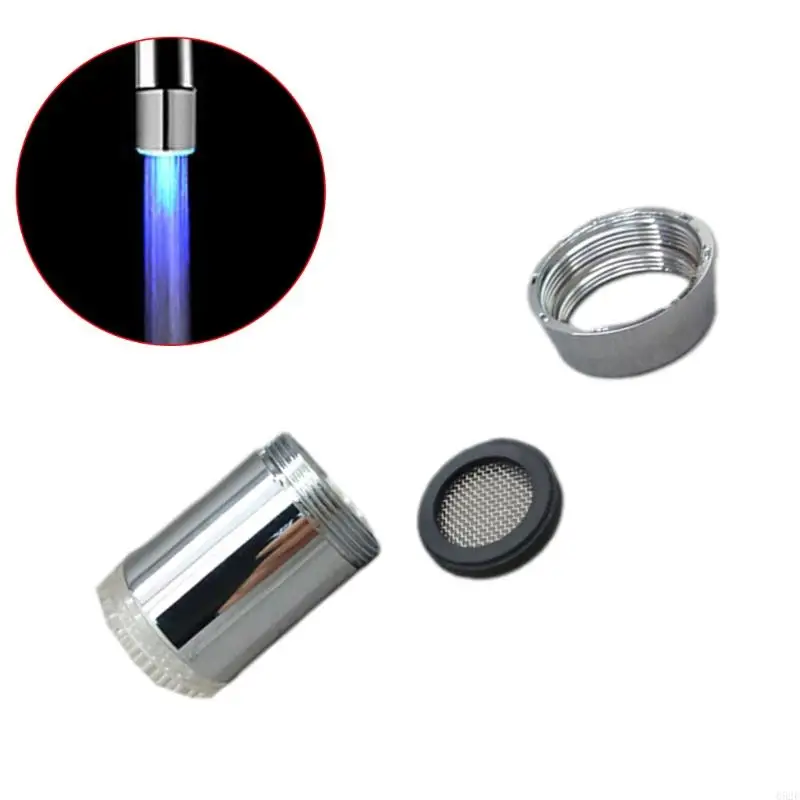 3-color Temperature Sensitive Faucet Light Led Light Change Water Tap Temperature Sensor with Converter for Kitchen Sink