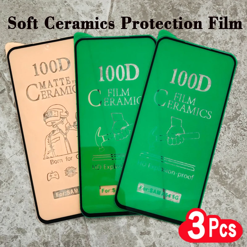 3Pcs/Lot HD Soft Matte Ceramic Protective Film For Samsung A04 Core A04E A04S M14 A54 A34 A24 A14 5G Screen Protector Glass