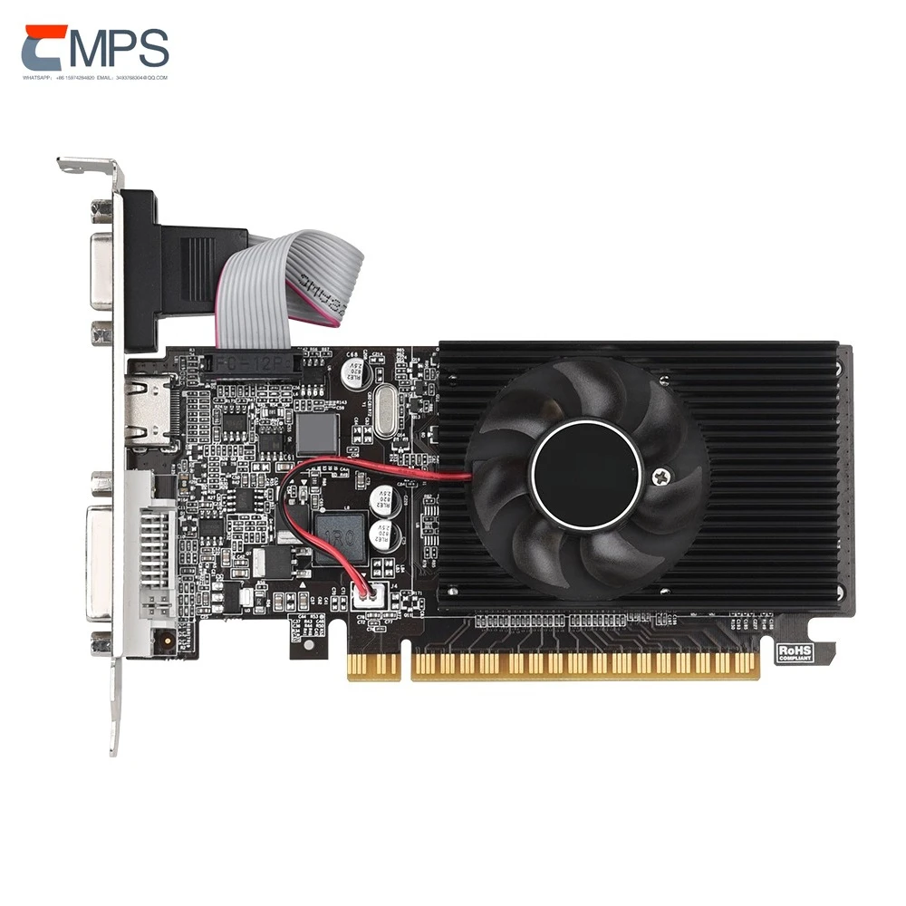 OEM GT210 1GB GDDR3 Graphics Card - 64-Bit, DVI/VGA/HD Ports, Fast Delivery - New Condition for Office Gaming