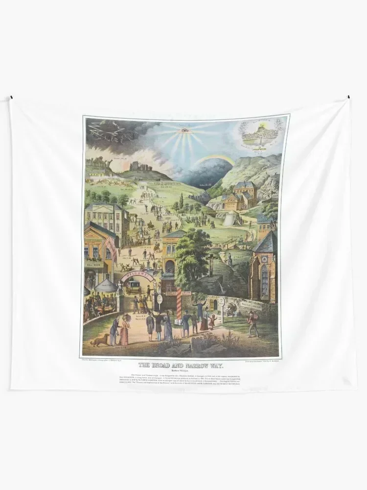 The Broad and the Narrow Way - 1883 English Edition Tapestry Room Decoration Accessories Room Decor Korean Style Tapestry