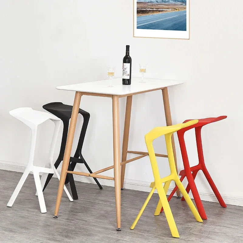 Designer Kitchen Plastic Bar Chair Nordic Vanity Library Computer Bar Stools Gaming Party Sgabello Cucina Living Room Furniture