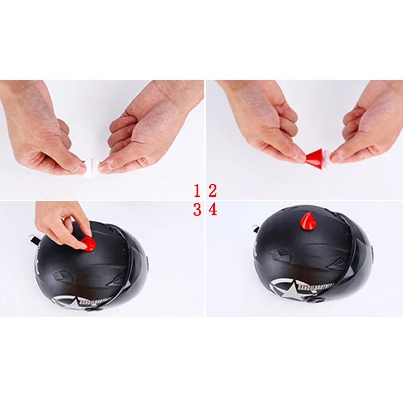 الخوذات مع قرون الشيطان ملصقات قرون الشيطان شفط كأس هارلي على غرار مجنح قرون الثور مخصص الديكور قطع غيار الدراجات النارية #5