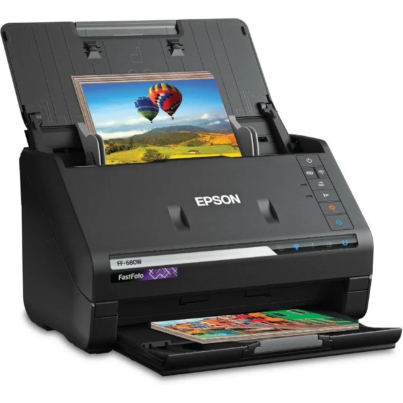 Epson FastFoto FF-680W Kablosuz Yüksek Hızlı Fotoğraf ve Belge Tarama Sistemi, Siyah