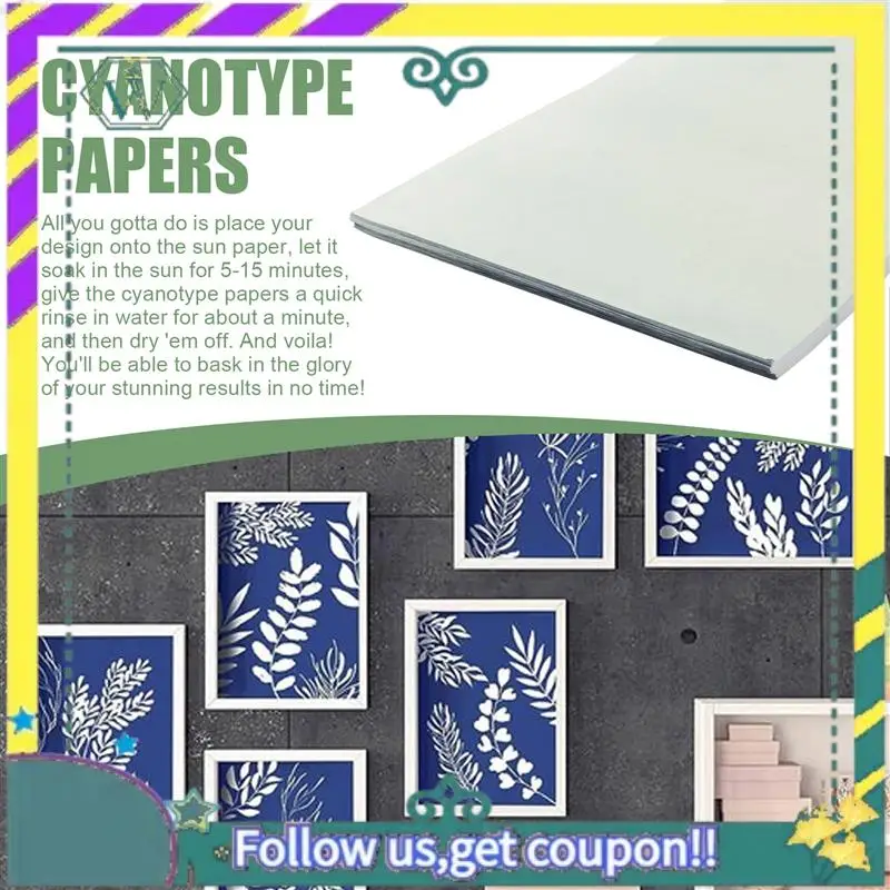 

NEW Cyanotype Paper Kit A4 Nature Printing Solar For Kids Adults DIY Art Crafts Project