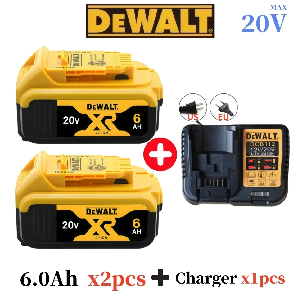 NEW Original DeWalt 20V/60V 2ah-5AH-6AH-9Ah Battery Power Tool Replacement For DCB184 DCB181 DCB609 DCB200 18v Battery
