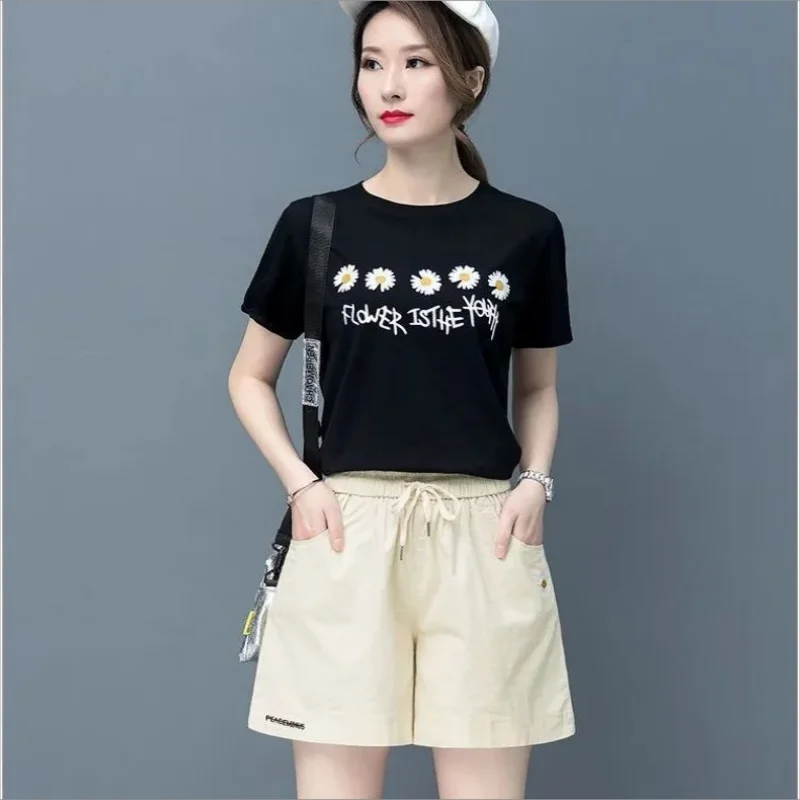 Women Summer Korean Simplicity Loose Solid Color High Waist Work Shorts Women Clothes Casual All-match Sexy Wide Legs Shorts