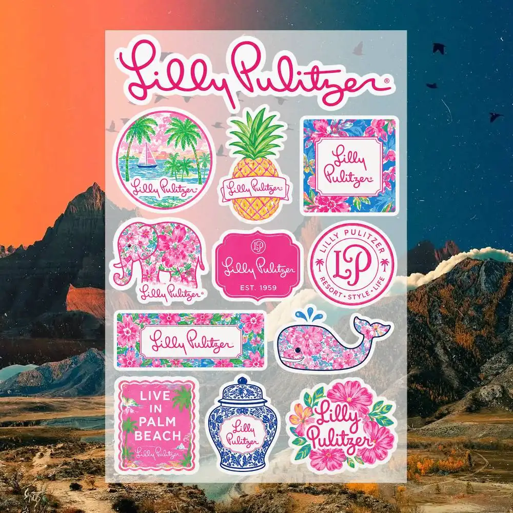 L-illy P-ulitzer Stickers Moto Sticker Auto Body Bumper Windows Motorcycle Laptop Walls Vinyl Decal Car Tuning Accessories view 6