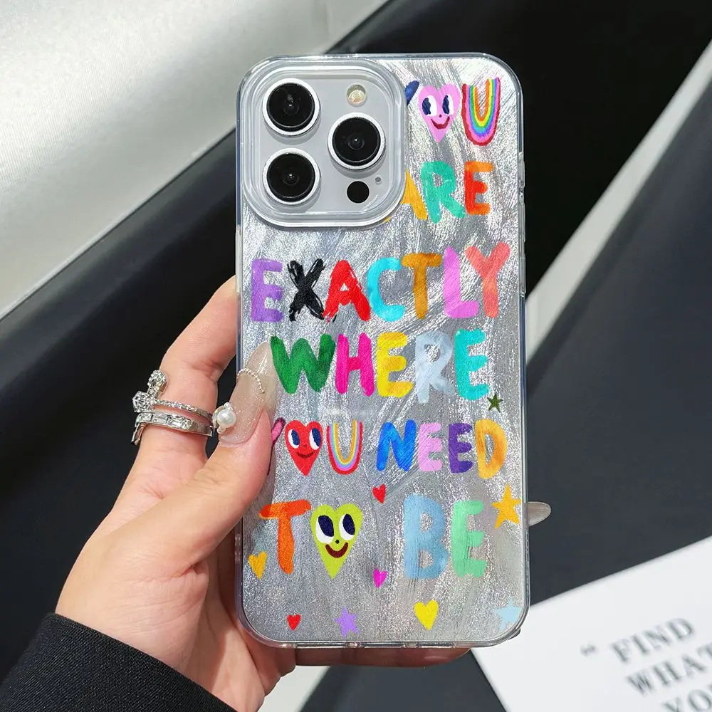 Bee Text Doodle Phone Case for Samsung Galaxy A73 A72 A55 A54 A53 A52 A34 A33 A32 A31 A23 A14 A13 4G 5G Feather Texture Cover
