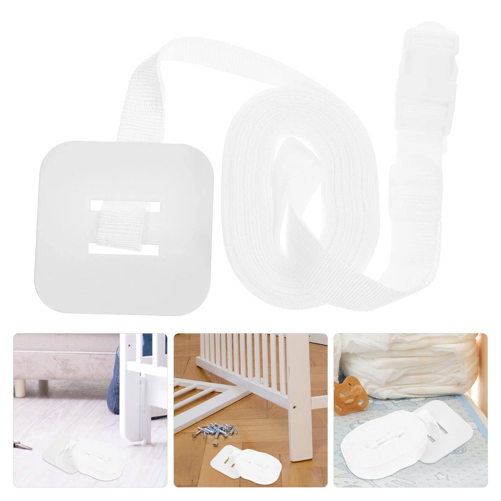 

Spring Bed Fixing Belt Bridge Fastener Bundling White Connecting Straps for Home Travel