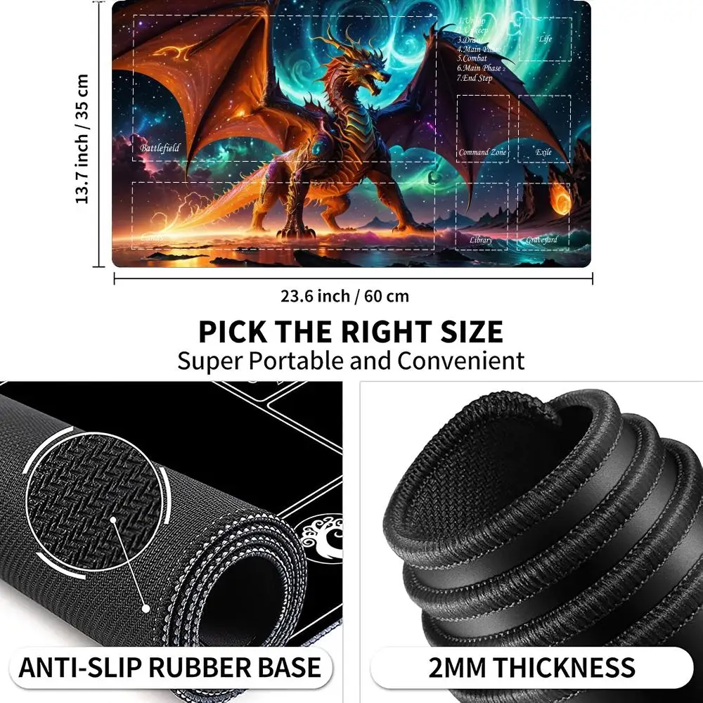 لوحة ماوس بطاقة Drogan ذات طابع خيالي MTG ألعاب Playmat حصيرة لعب مبارزة منصات المبتدئين بطاقة معارك قائد الألعاب لوحة مكتب #4
