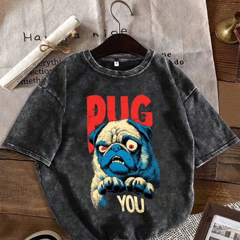 Pug Life T-Shirt – Cooles Hunde-T-Shirt mit Brille & Pfeife, Vintage-Grafik-T-Shirt, Grafik-T-Shirts, Damenbekleidung, Y2k-Top, Goth-T-Shirt – Detail 4