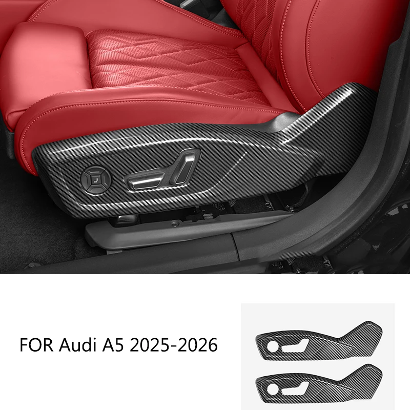 

Car accessories FIT FOR Audi A5 2025-2026 ABS Carbon fiber LOOK Seat Side Adjustment Protective Panel Cover Trim