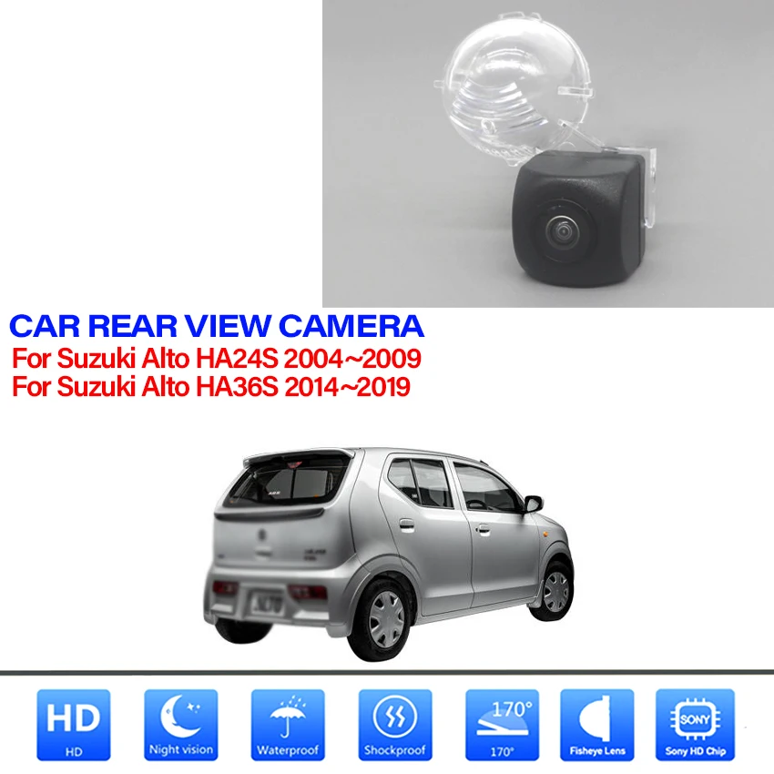 170 Degree HD CCD Waterproof 1080x720P Rear View Camera For Suzuki Alto HA24S 2004~2009 Alto HA36S 2014~2017 2018 2019