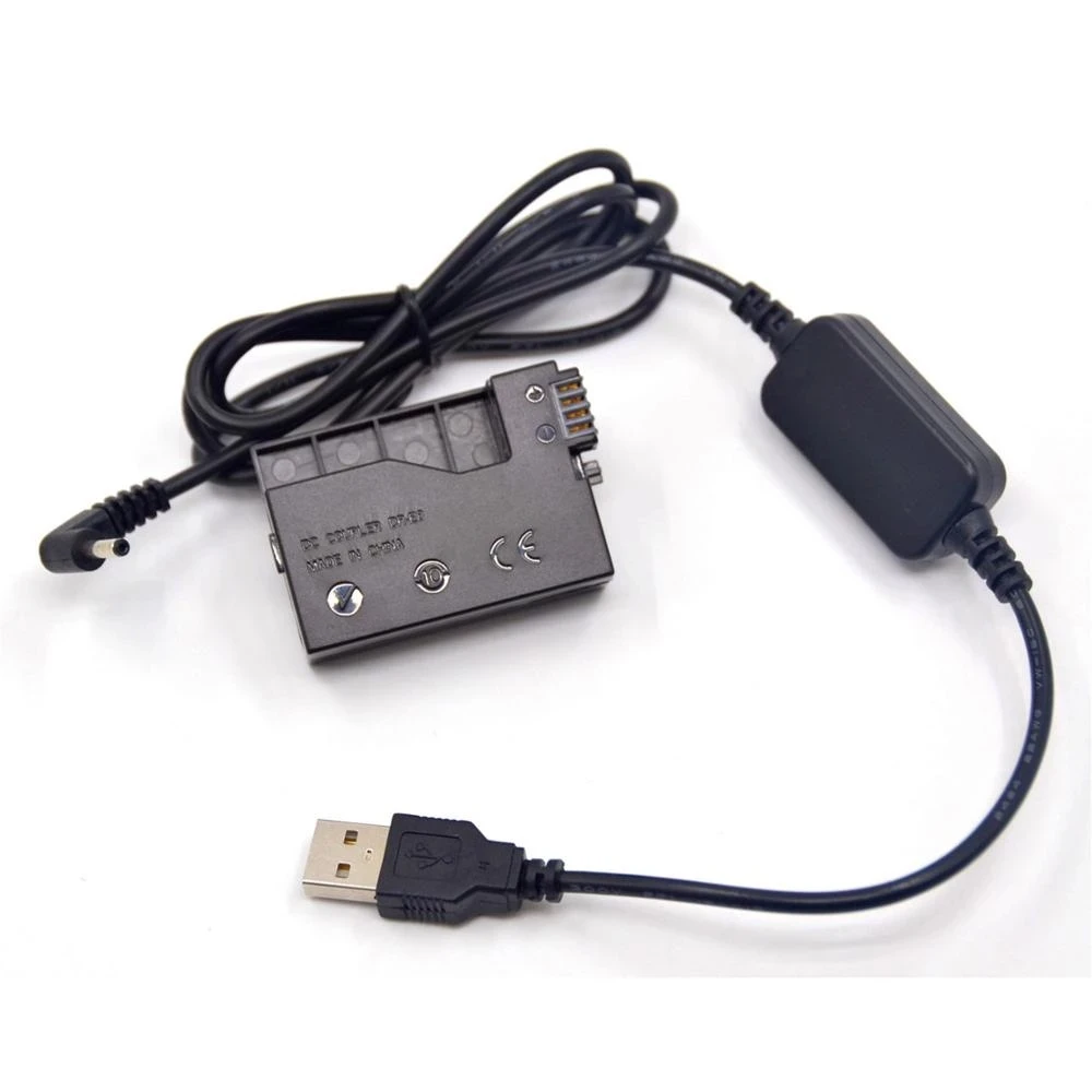 5V Adapter przewód zasilający USB + DR-E8 LP-E8 fałszywy akumulator do aparatów Canon EOS Rebel T2i T3i T4i T5i 550D 600D 650D 700D pocałunek X4 X5