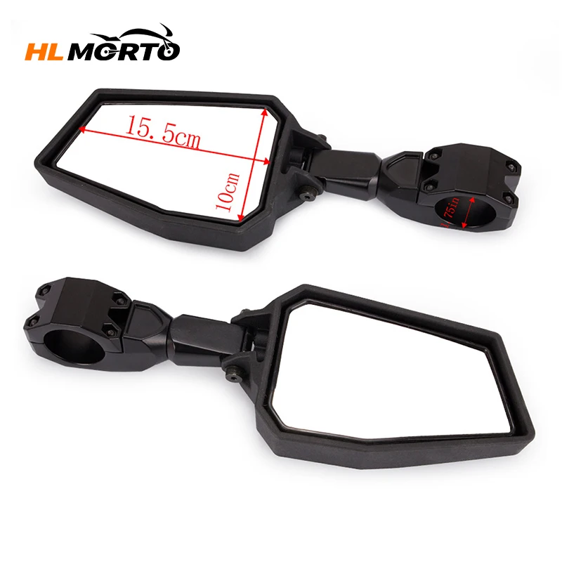 1 Pair Offroad Side Mirrors Rear View Mirrors 1.75