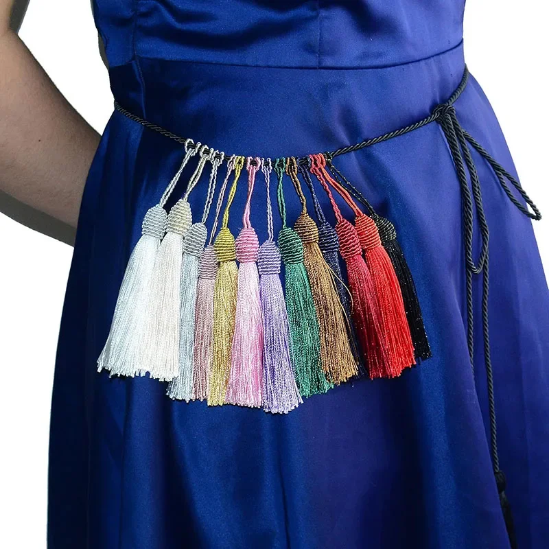 2/5/10 قطعة 15 سنتيمتر خيط حريري المرجعية شرابات مع حلقة الحبل لينة الصينية عقدة شرابة لصنع المجوهرات Craft بها بنفسك الإكسسوارات الحرفية