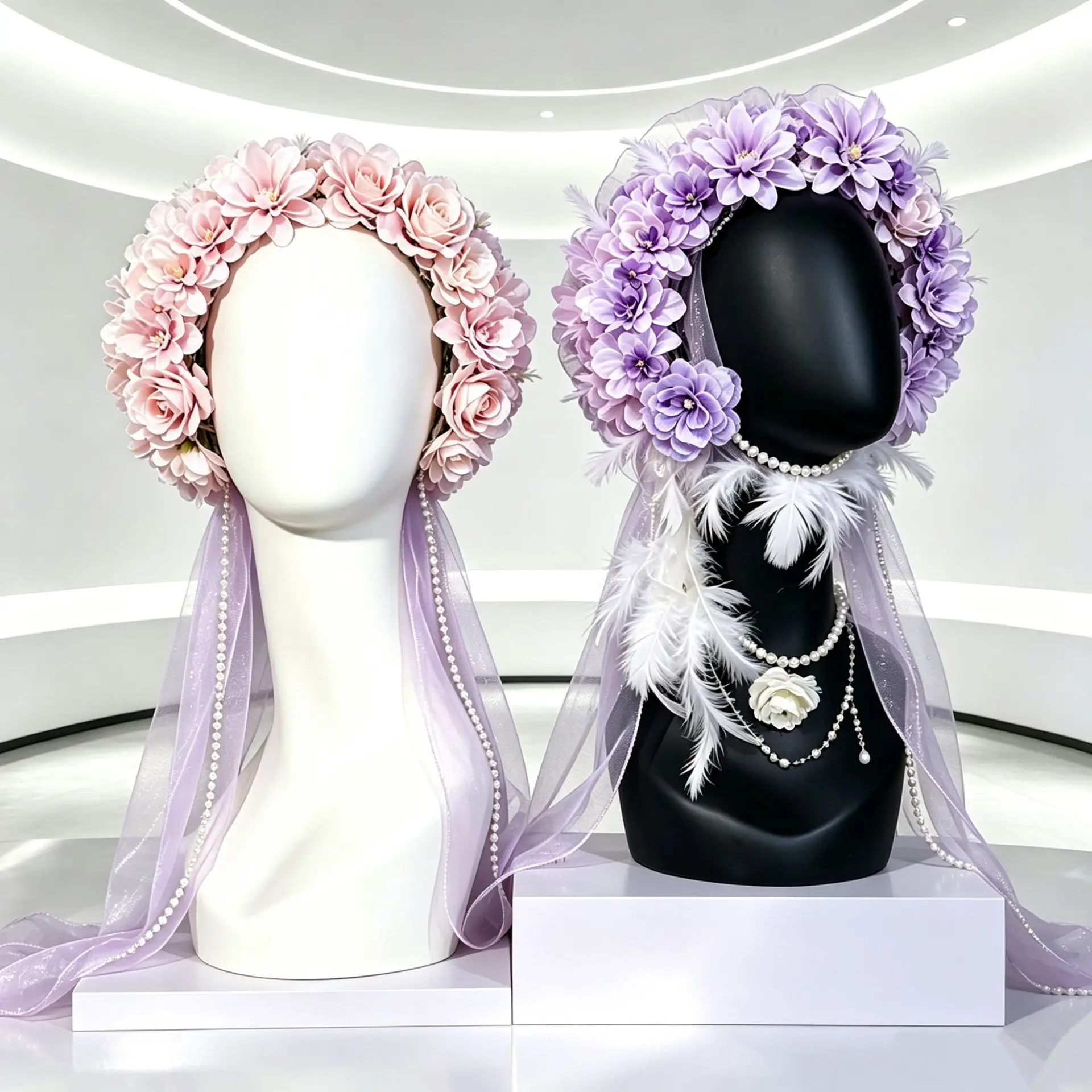 Faceless Abstract PVC Mannequin Head Bald Female Dummy Head, Wig Stand Head for Salon Display, Hat, Sunglasses& Hair Accessories