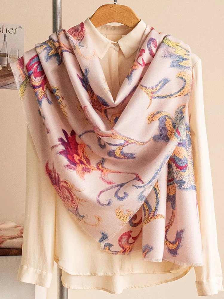 

New Arrival Elegant Women Knitted Scarf Headscarf Casual Print Warm Scarve Lady Mujer Foulard Wrap Shawl Autumn Winter Fashion