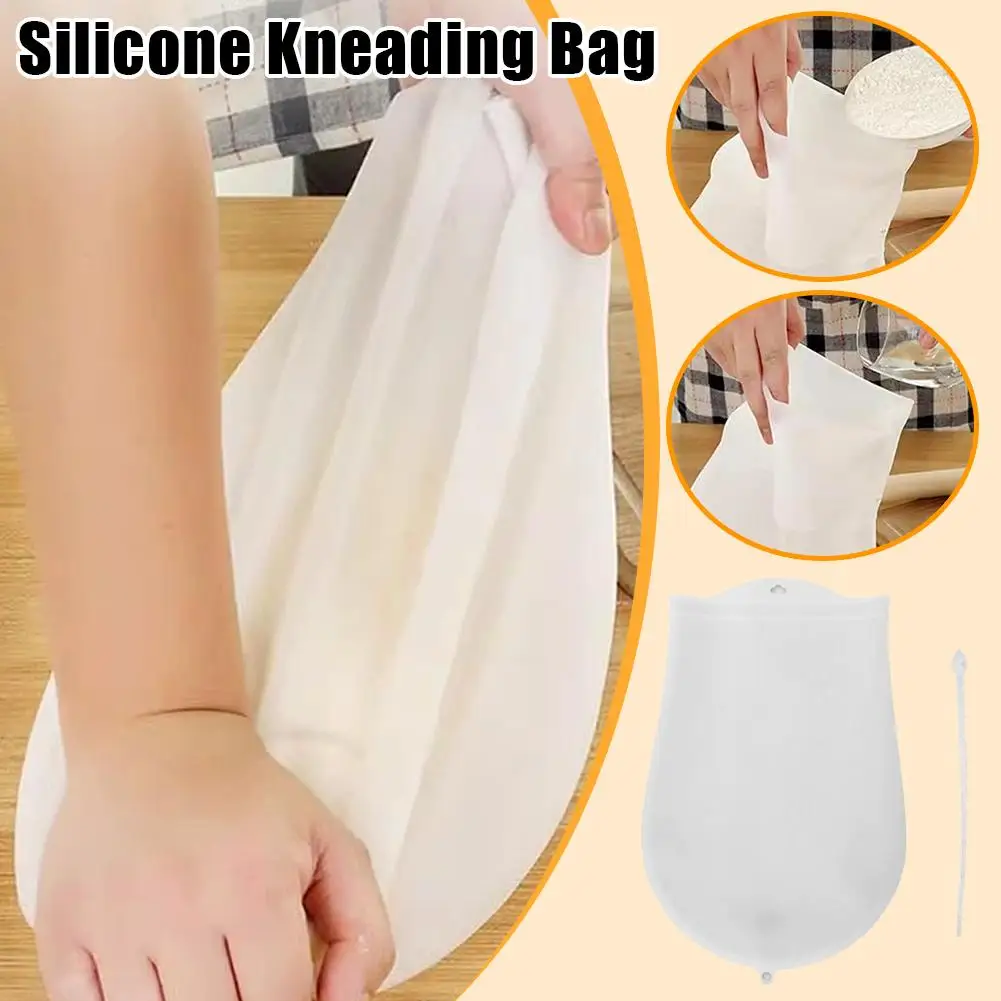 

Пищевой силиконовый мешок для замешивания теста Силиконовый мешок для замешивания теста Мешок для муки Универсальный миксер для теста для хлеба и выпечки P K6b1
