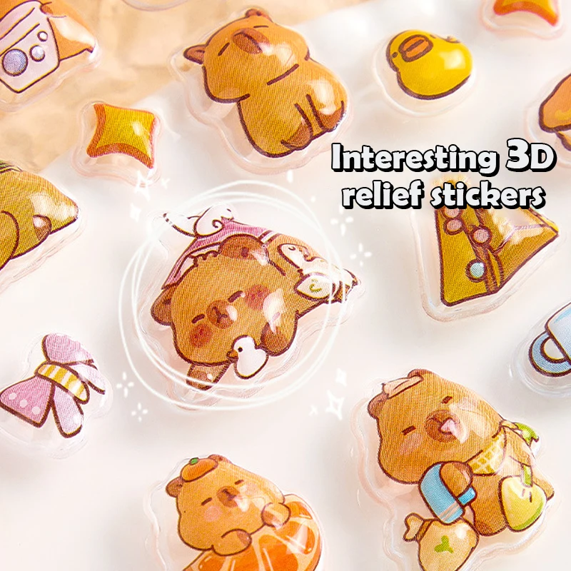 3D Mini Animals Sticker Kawaii Cartoon Animal Stickers Planner Decorative Waterproof Sticker DIY Scrapbook Stationery Stickers