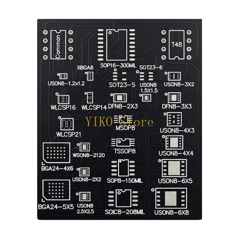 K32C 25 In 1 Adapter WLCSP2X2 Test Holder For SOIC16 SOP8 DFN8 USON8 WLCSP TSSOP8