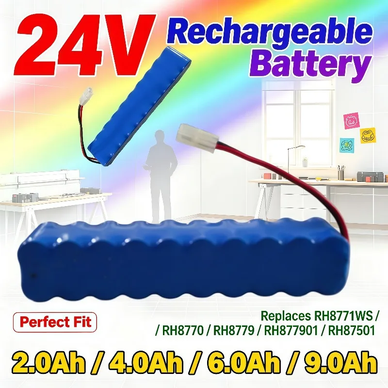 24V Multi‑Capacity Rechargeable Battery Replace For RH8771WS RH8770 RH8779 RH877901 rh87501 2‑9Ah