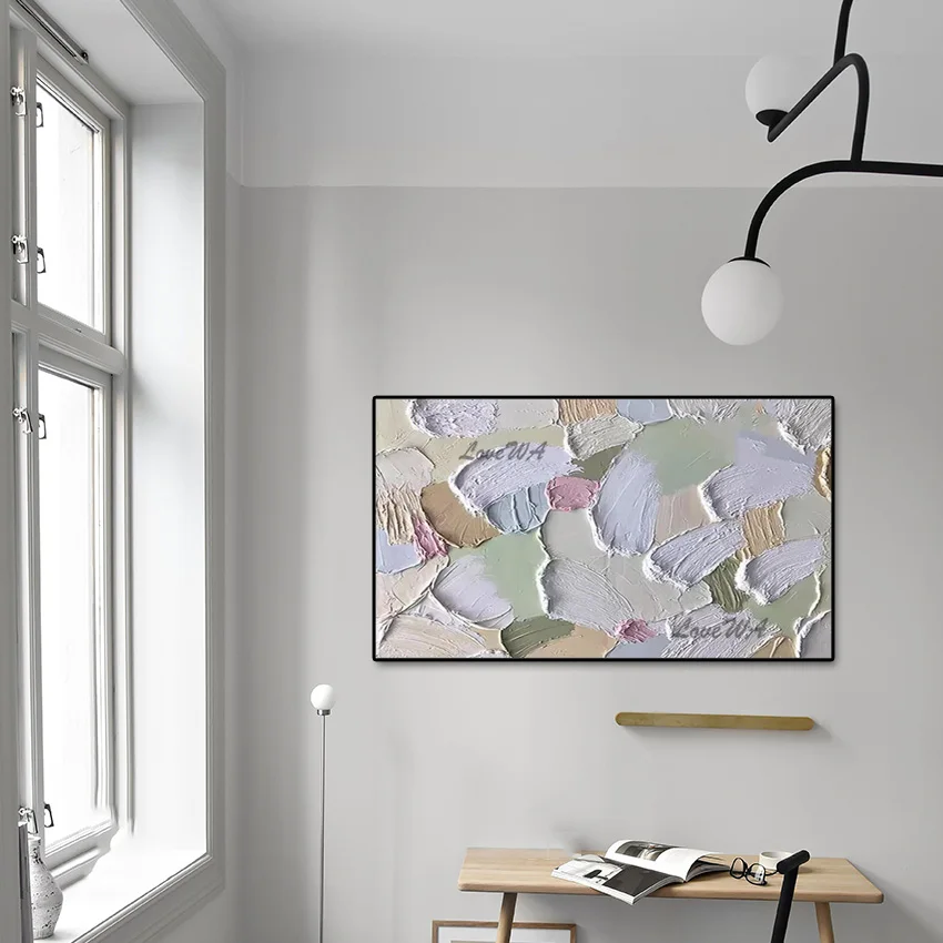 

Modern Abstract Paintings, Canvas Handmade Artwork, Knife Art Textured Picture, Frameless, Wall Decoration For Living Room