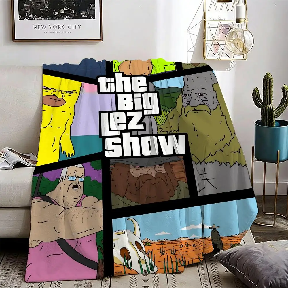 

Quirky The Big Lez Show Throw Lightweight 240g Flannel Blanket Soft Skin-friendly for Summer Cooling